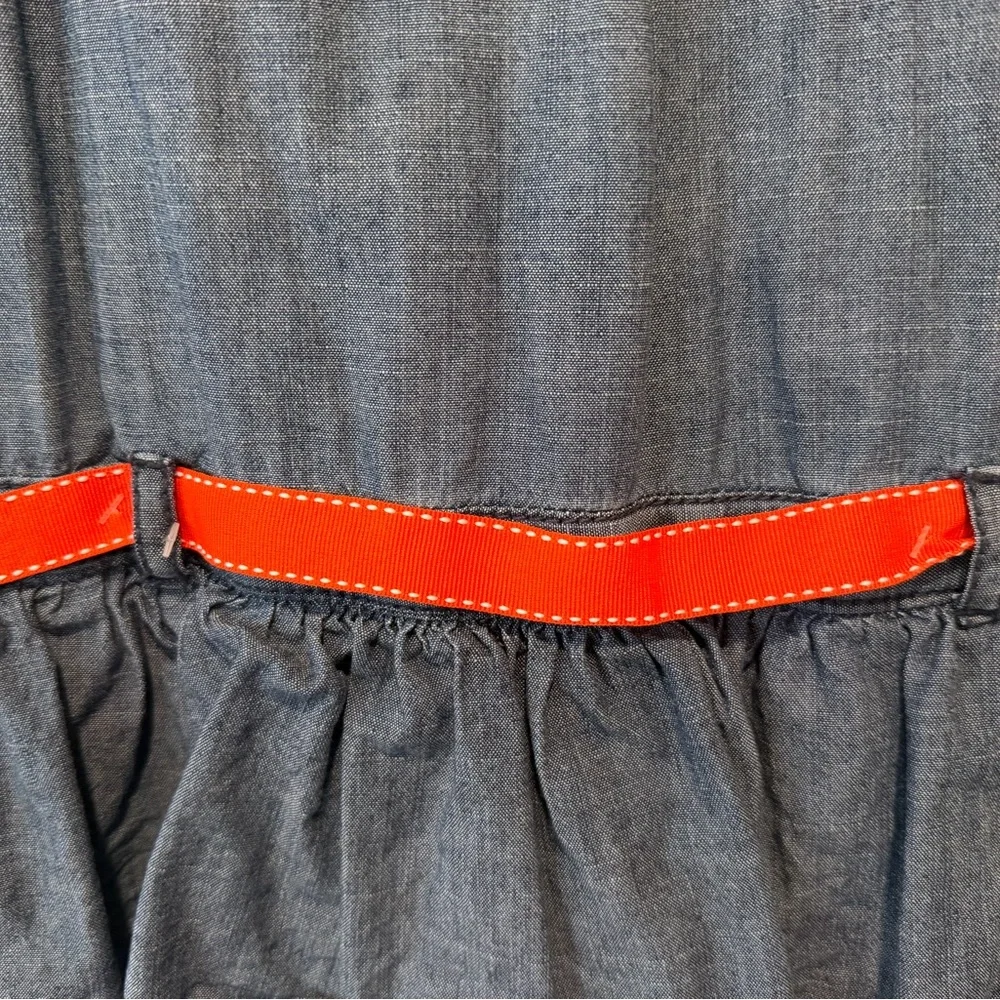 Gymboree Denim Blue Dress with Red Bow